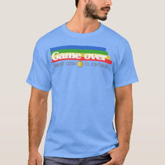 8 Bit Game Over Munt 16 Bit Gamen Retro Vintage b T-shirt