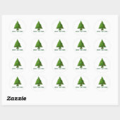 8-bit Geek Pixel Tree Christmas Holiday Stickers (Vel)