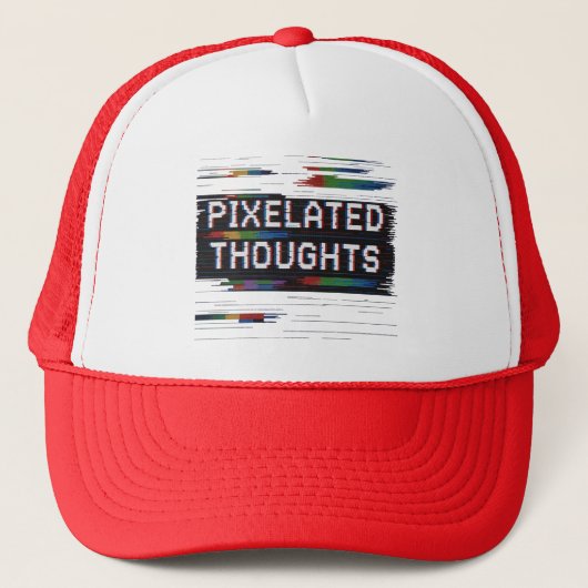 8 bit Glitch - Stijlvolle Outdoor Trucker Hat Trucker Pet (Voorkant)