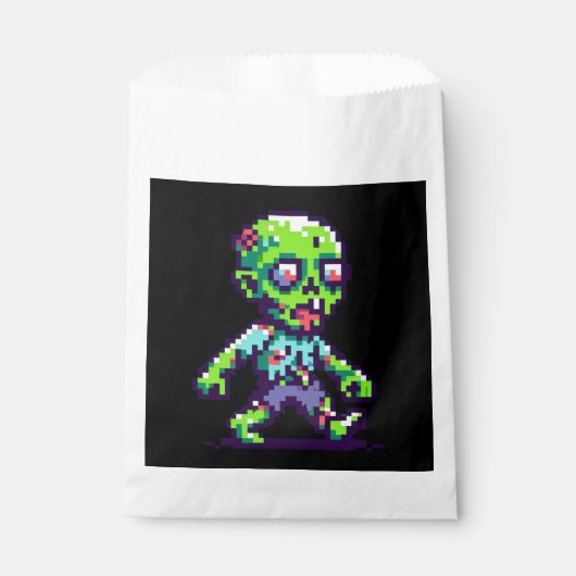 8-bit grappige zombie Halloween Bedankzakje (Voorkant)