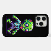 8-bit grappige zombie Halloween iPhone Hoesje (Achterkant horizontaal)