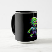 8-bit grappige zombie Halloween Mok (Voorkant links)