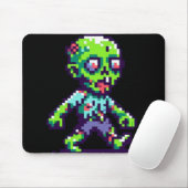 8-bit grappige zombie Halloween Muismat (Met muis)