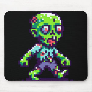 8-bit grappige zombie Halloween Muismat