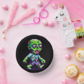 8-bit grappige zombie Halloween Papieren Kommen (Feest)
