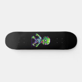 8-bit grappige zombie Halloween Persoonlijk Skateboard (Horizontaal)