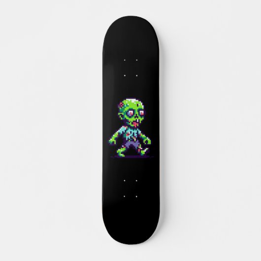 8-bit grappige zombie Halloween Persoonlijk Skateboard (Voorkant)