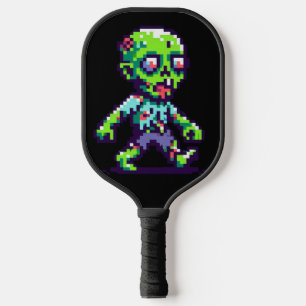 8-bit grappige zombie Halloween Pickleball Paddle