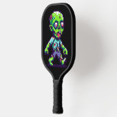 8-bit grappige zombie Halloween Pickleball Paddle (Links)