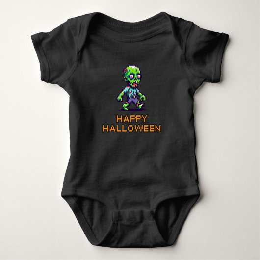 8-bit grappige zombie Halloween Romper (Voorkant)