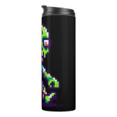 8-bit grappige zombie Halloween  Thermosbeker (Geroteerd rechts)