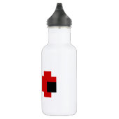 8 Bit Griezelige Rode Ogen Waterfles (Rechts)