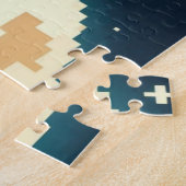 8-bit Halloween pompoen onder de maan Legpuzzel (Zijkant)