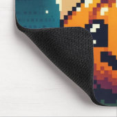 8-bit Halloween pompoen onder de maan Muismat (Hoek)