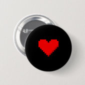 8 Bit Heart Retro Valentines Day Xel Artwork Ronde Button 5,7 Cm (Voorkant /achterkant)