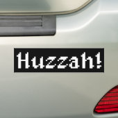 8 bit Huzzah! Bumpersticker (Op auto)