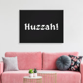 8 bit Huzzah! Canvas Afdruk (Insitu (Woonkamer))