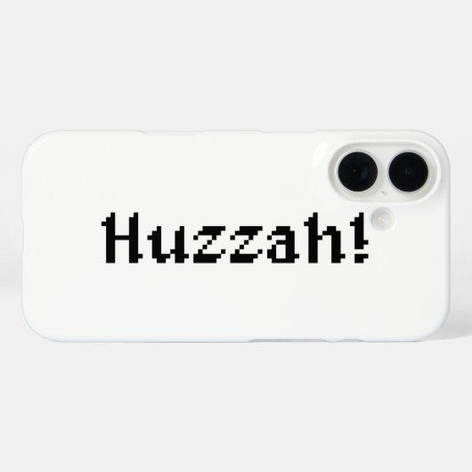 8 bit Huzzah! Case-Mate iPhone Case (Achterkant (horizontaal))