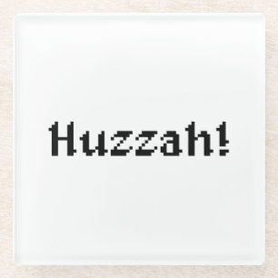8 bit Huzzah! Glazen Onderzetter