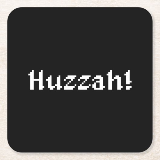 8 bit Huzzah! Kartonnen Onderzetters (Voorkant)