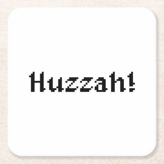 8 bit Huzzah! Kartonnen Onderzetters (Voorkant)
