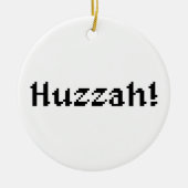 8 bit Huzzah! Keramisch Ornament (Voorkant)