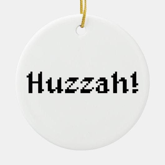8 bit Huzzah! Keramisch Ornament (Voorkant)