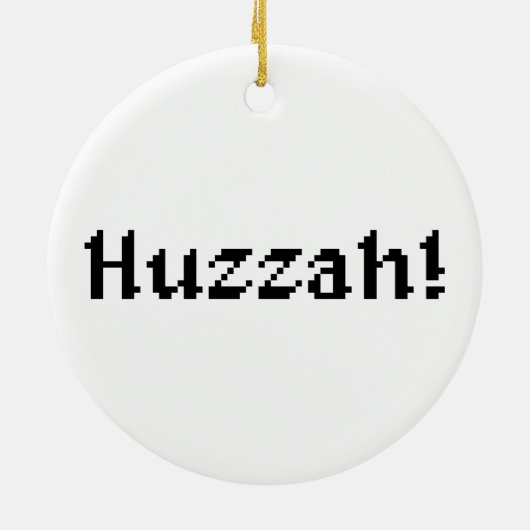 8 bit Huzzah! Keramisch Ornament (Achterkant)