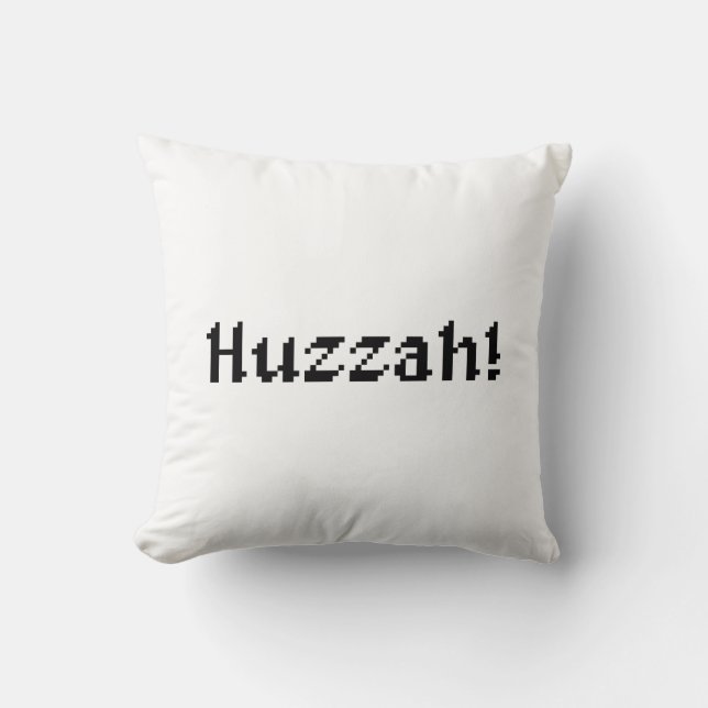 8 bit Huzzah! Kussen (Voorkant)