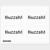 8 bit Huzzah! Rechthoekige Sticker (Vel)