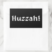 8 bit Huzzah! Rechthoekige Sticker (Tas)