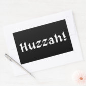 8 bit Huzzah! Rechthoekige Sticker (Envelop)