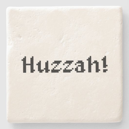 8 bit Huzzah! Stenen Onderzetter (Voorkant)