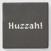 8 bit Huzzah! Stenen Onderzetter (Voorkant)