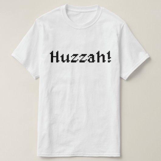 8 bit Huzzah! T-shirt (Design voorkant)