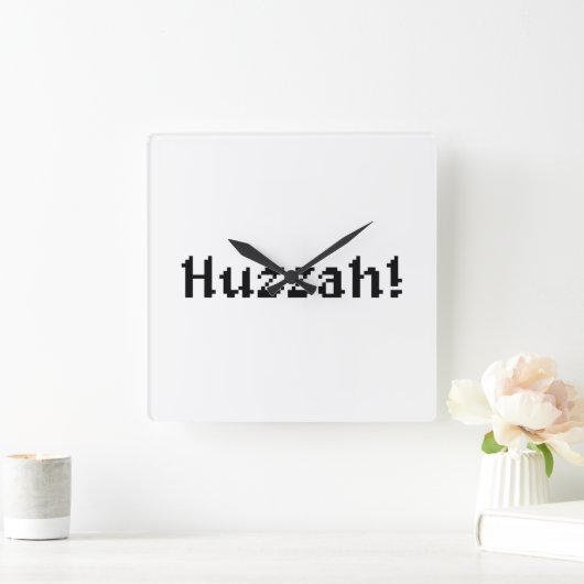 8 bit Huzzah! Vierkante Klok (Huis)