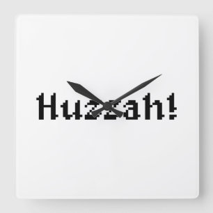 8 bit Huzzah! Vierkante Klok