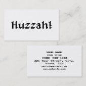 8 Bit Huzzah! Visitekaartje (Voorkant / Achterkant)