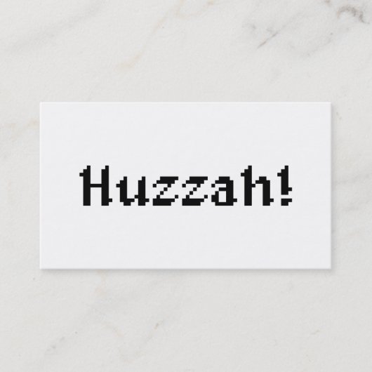 8 Bit Huzzah! Visitekaartje (Voorkant)