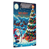 8 bit kerstboom & kerstman klembord (Rechts)