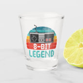 8-bit Legend - Retro Gamer Shot Glas (Voorkant)