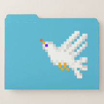 8-bit Leuke Moderne Pixel Art Witte Duif Leuk Geek