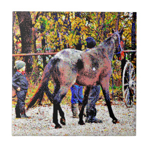 8-bit Nieuwe Amish Paard Tegeltje