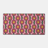 8-Bit Pixel Bloem Patroon Bureaumat (Voorkant)