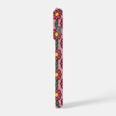 8-Bit Pixel Bloem Patroon iPhone Hoesje (Linkerkant)