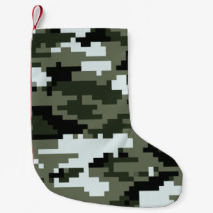 8 Bit Pixel Digitaal Urban Camouflage / Camo Kleine Kerstsok