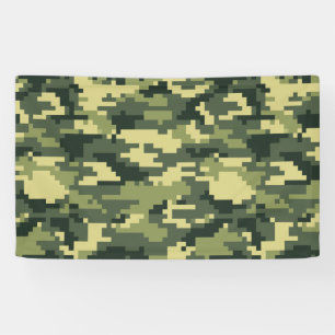 8 Bit Pixel Digital Woodland Camouflage / Camo Spandoek