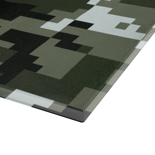 8 Bit Pixel Digitale Stedelijke Camouflage / Camo Snijplank (Hoek)