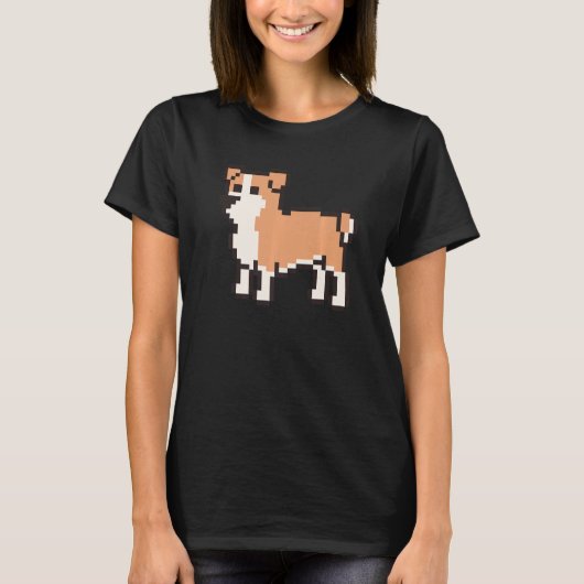 8 Bit Pixel English Bulldog T-shirt (Voorkant)