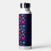 8-Bit Pixel Gaming Geïsoleerde Waterfles (Links)
